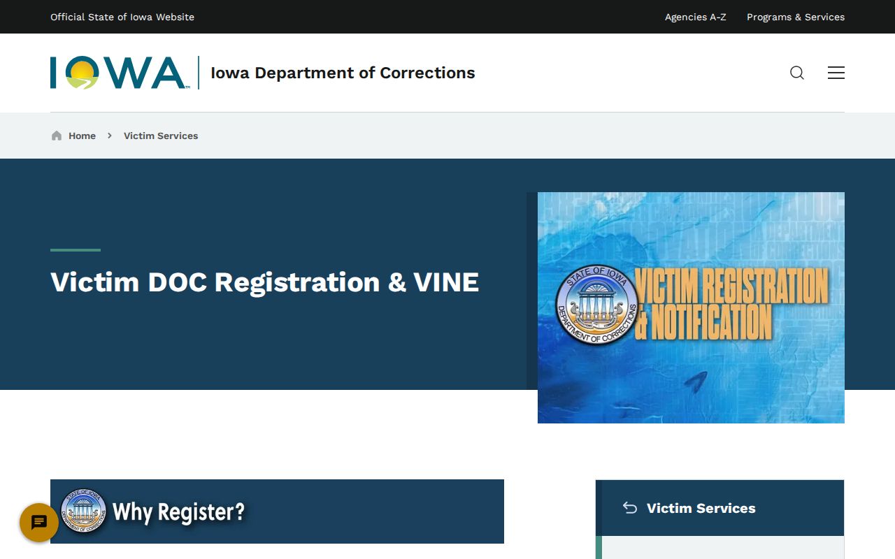 IowaVINE Pottawattamie County custody notification information